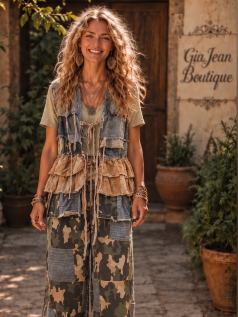 ❤️ A RARE BIRD “ REBELS & RUFFLES “ A RARE BIRD HAND MADE  RUFFLE VEST 72